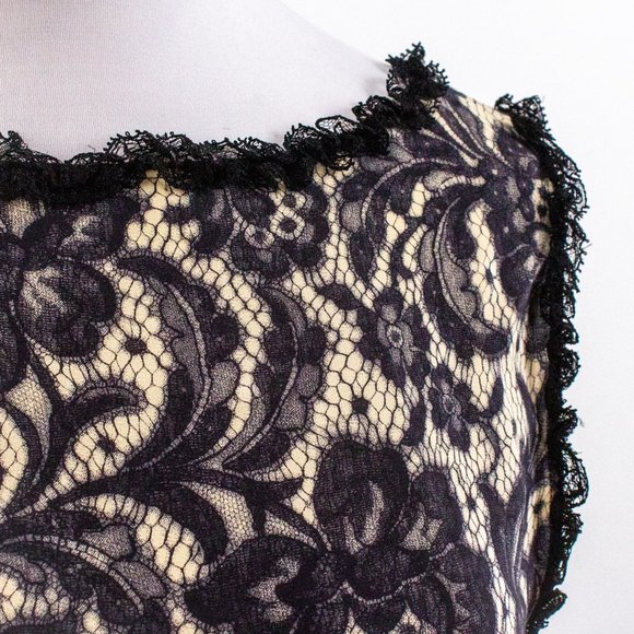 Moschino L Silk Reversible Lace Print Midi Dress - Picture 4 of 16